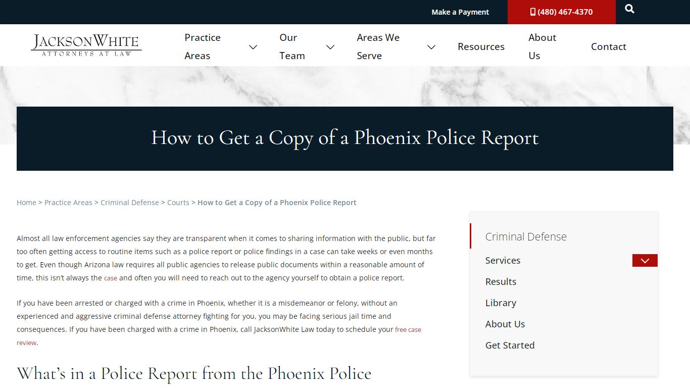 How to Get a Copy of a Phoenix Police Report - JacksonWhite Criminal Law